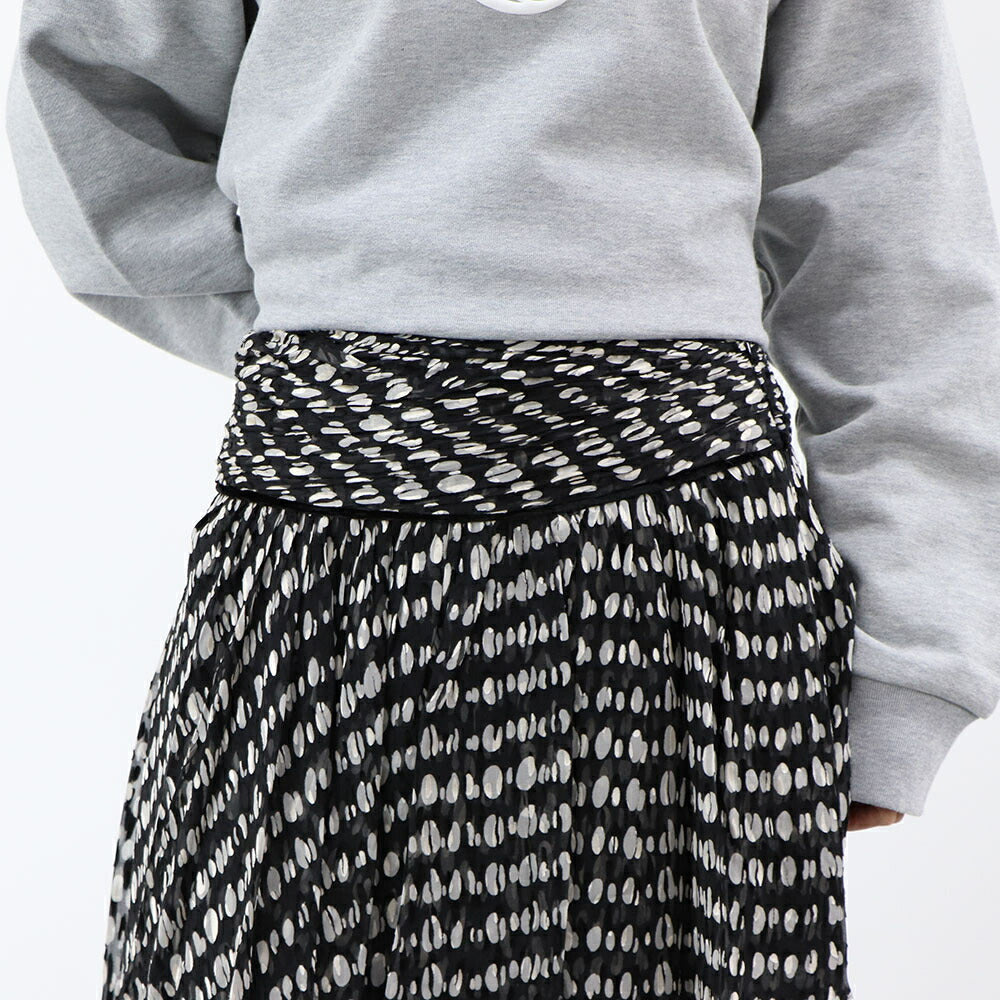 PINKO スカート ブラック 柄 シースルー 1G159N-Y6B3