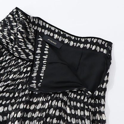 PINKO スカート ブラック 柄 シースルー 1G159N-Y6B3