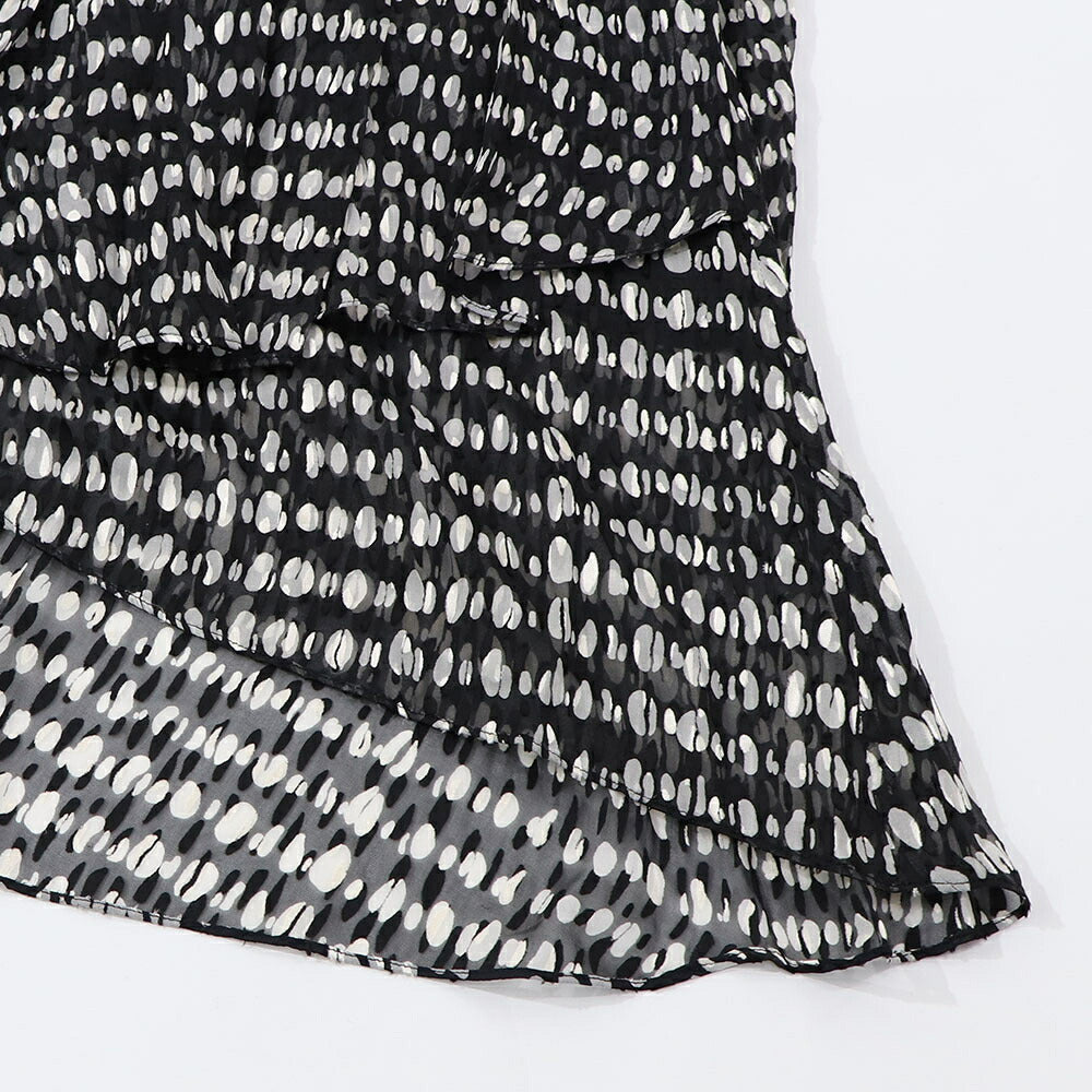 PINKO スカート ブラック 柄 シースルー 1G159N-Y6B3