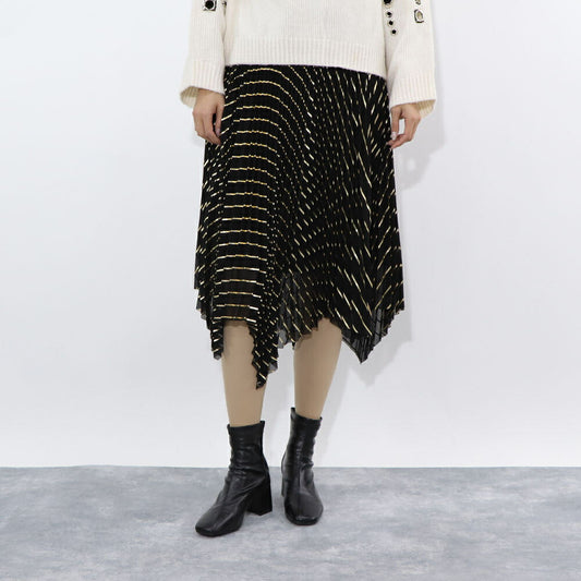 PINKO  スカート  ブラック 縞模様 1G15DR-Y6CT