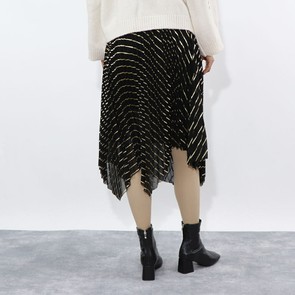 PINKO  スカート  ブラック 縞模様 1G15DR-Y6CT