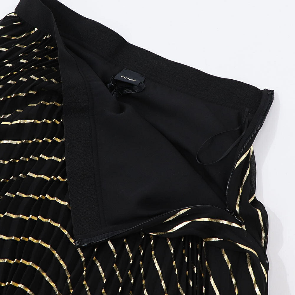 PINKO  スカート  ブラック 縞模様 1G15DR-Y6CT