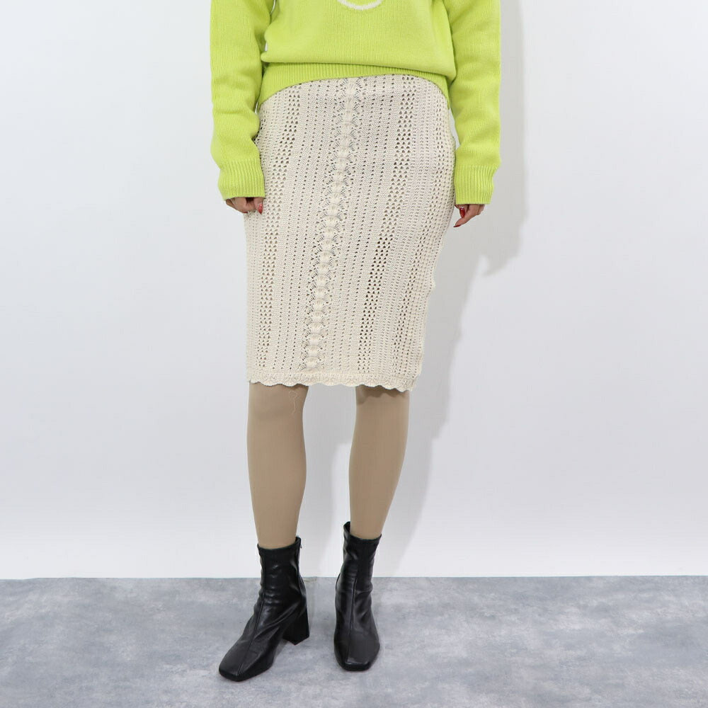 PINKO ベージュ サマーニットスカート 1G15RH-Y6T9