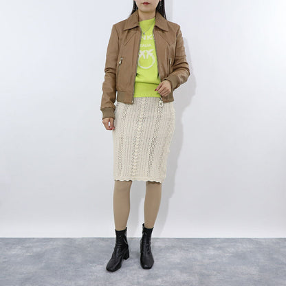 PINKO ベージュ サマーニットスカート 1G15RH-Y6T9