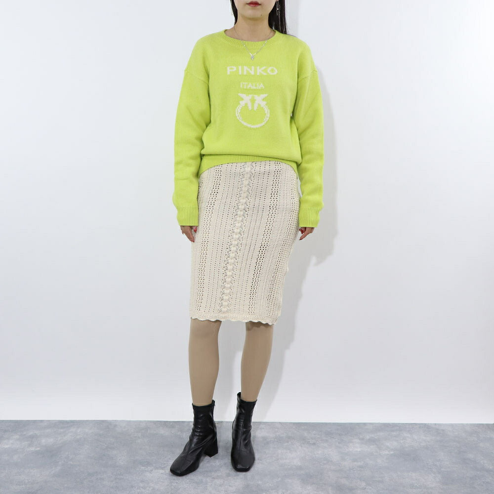 PINKO ベージュ サマーニットスカート 1G15RH-Y6T9