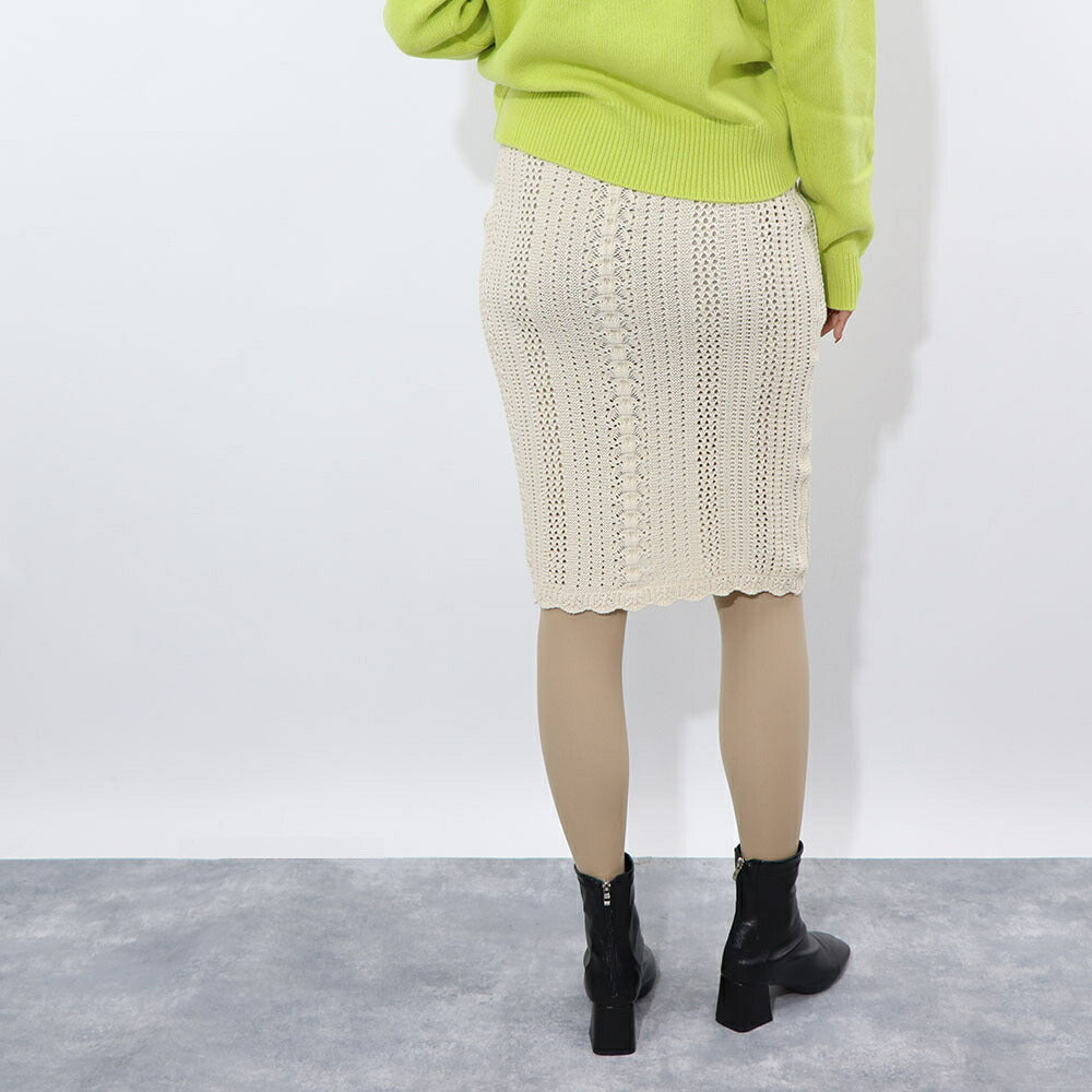 PINKO ベージュ サマーニットスカート 1G15RH-Y6T9