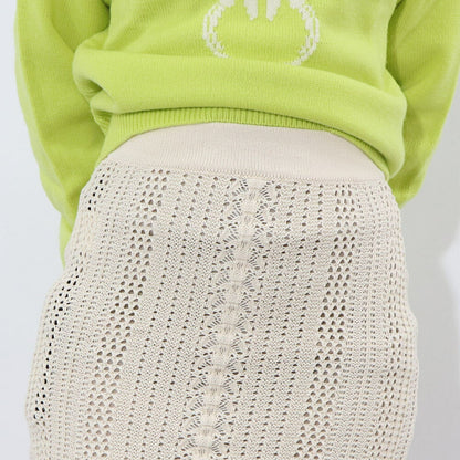 PINKO ベージュ サマーニットスカート 1G15RH-Y6T9