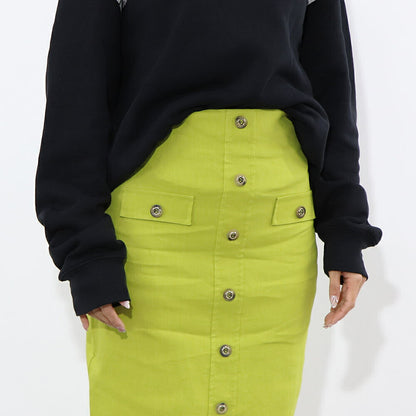 PINKO  スカート   べージュ グリーン ミディアム丈 タイト 1G160C-7435