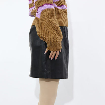 PINKO  ミニスカート   ブラック レザー風 合皮 ミニミニスカート 1G16ET-7105