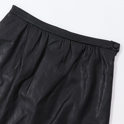 PINKO  ミニスカート   ブラック レザー風 合皮 ミニミニスカート 1G16ET-7105