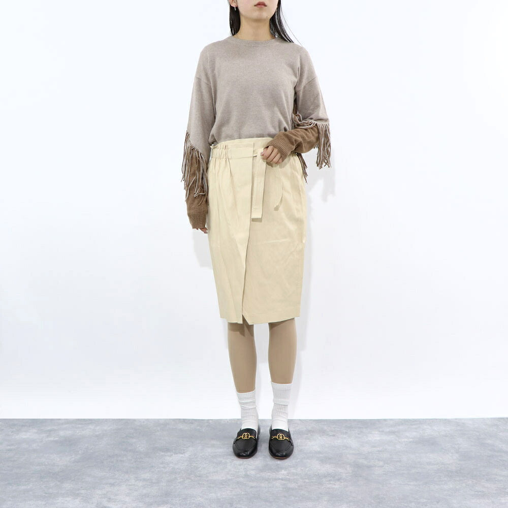 PINKO  スカート  ベージュ シンプル 無地 ミディアム丈 1G16ZY-Y6W7