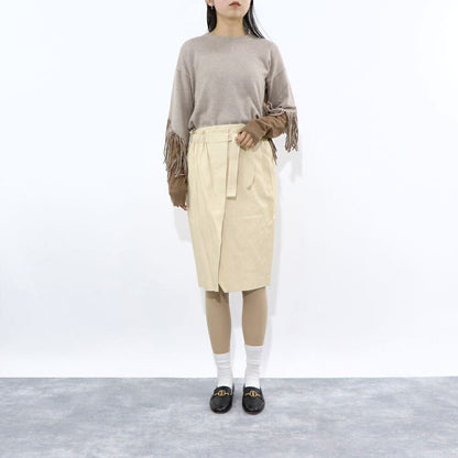 PINKO  スカート  ベージュ シンプル 無地 ミディアム丈 1G16ZY-Y6W7