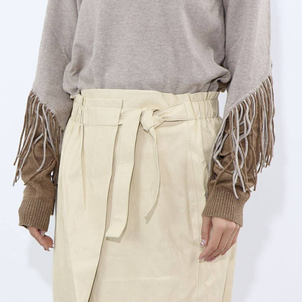 PINKO  スカート  ベージュ シンプル 無地 ミディアム丈 1G16ZY-Y6W7