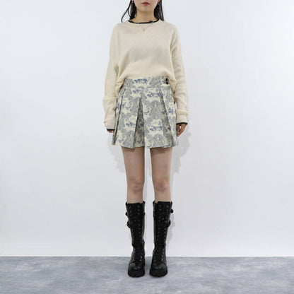 PINKO  ショートパンツ   ベージュ 柄 ショート丈 プリーツ 1G170E-Y7SL