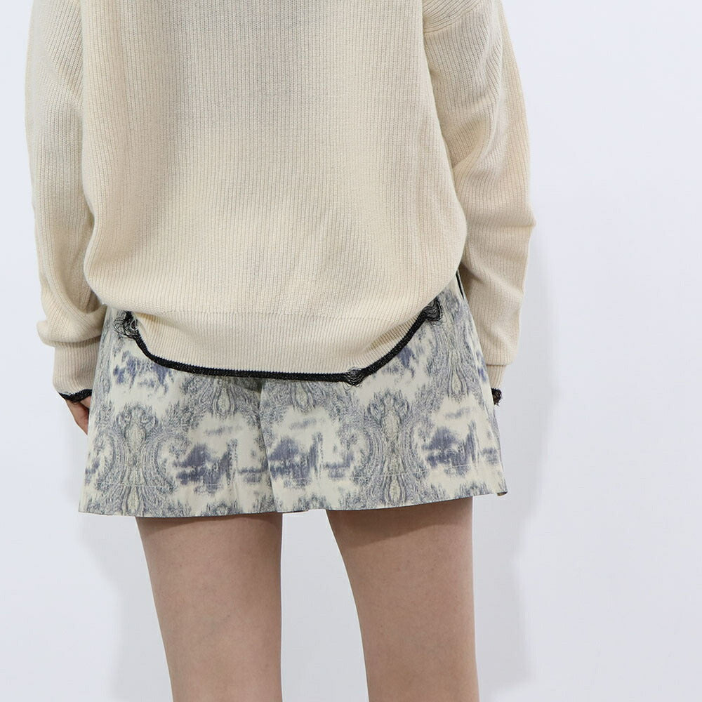 PINKO  ショートパンツ   ベージュ 柄 ショート丈 プリーツ 1G170E-Y7SL