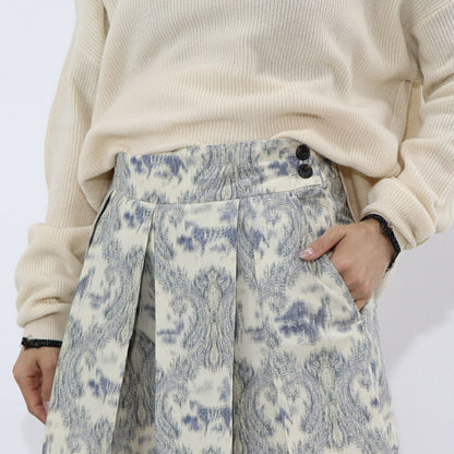 PINKO  ショートパンツ   ベージュ 柄 ショート丈 プリーツ 1G170E-Y7SL