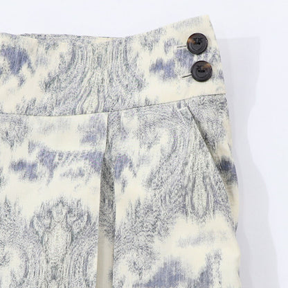 PINKO  ショートパンツ   ベージュ 柄 ショート丈 プリーツ 1G170E-Y7SL