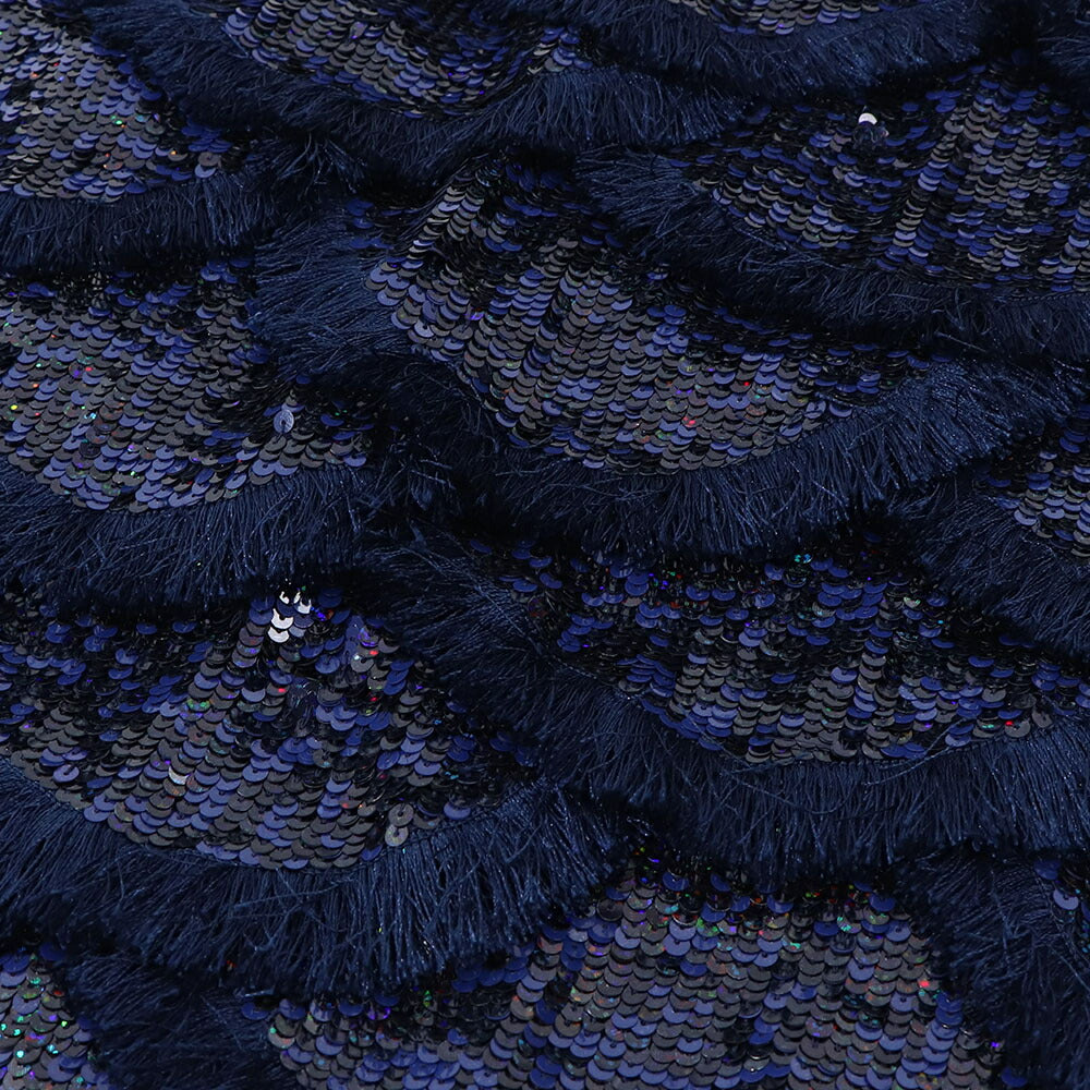 PINKO  ミニスカート   ネイビー ミニミニスカート スパンコール フリンジ 1G173C-Y7SB