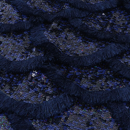 PINKO  ミニスカート   ネイビー ミニミニスカート スパンコール フリンジ 1G173C-Y7SB