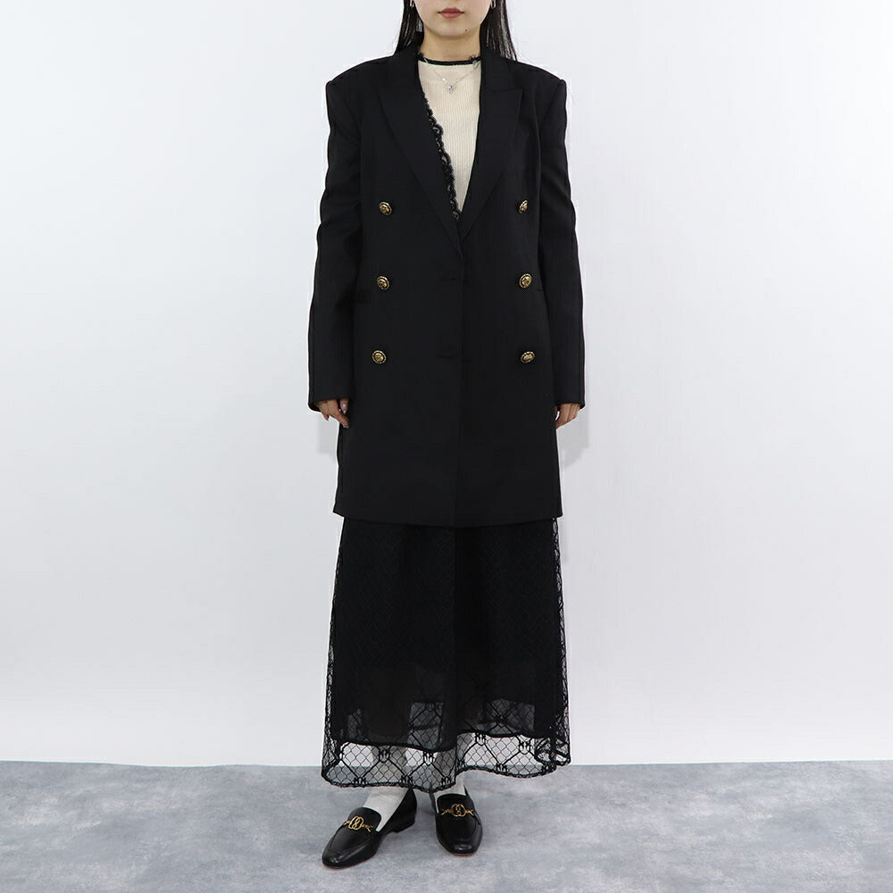 PINKO  ロングスカート   ブラック レース ロングロングスカート 1G1790-Y7RU