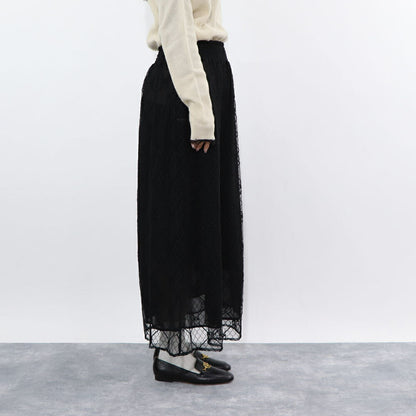 PINKO  ロングスカート   ブラック レース ロングロングスカート 1G1790-Y7RU
