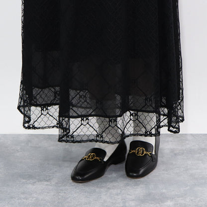 PINKO  ロングスカート   ブラック レース ロングロングスカート 1G1790-Y7RU