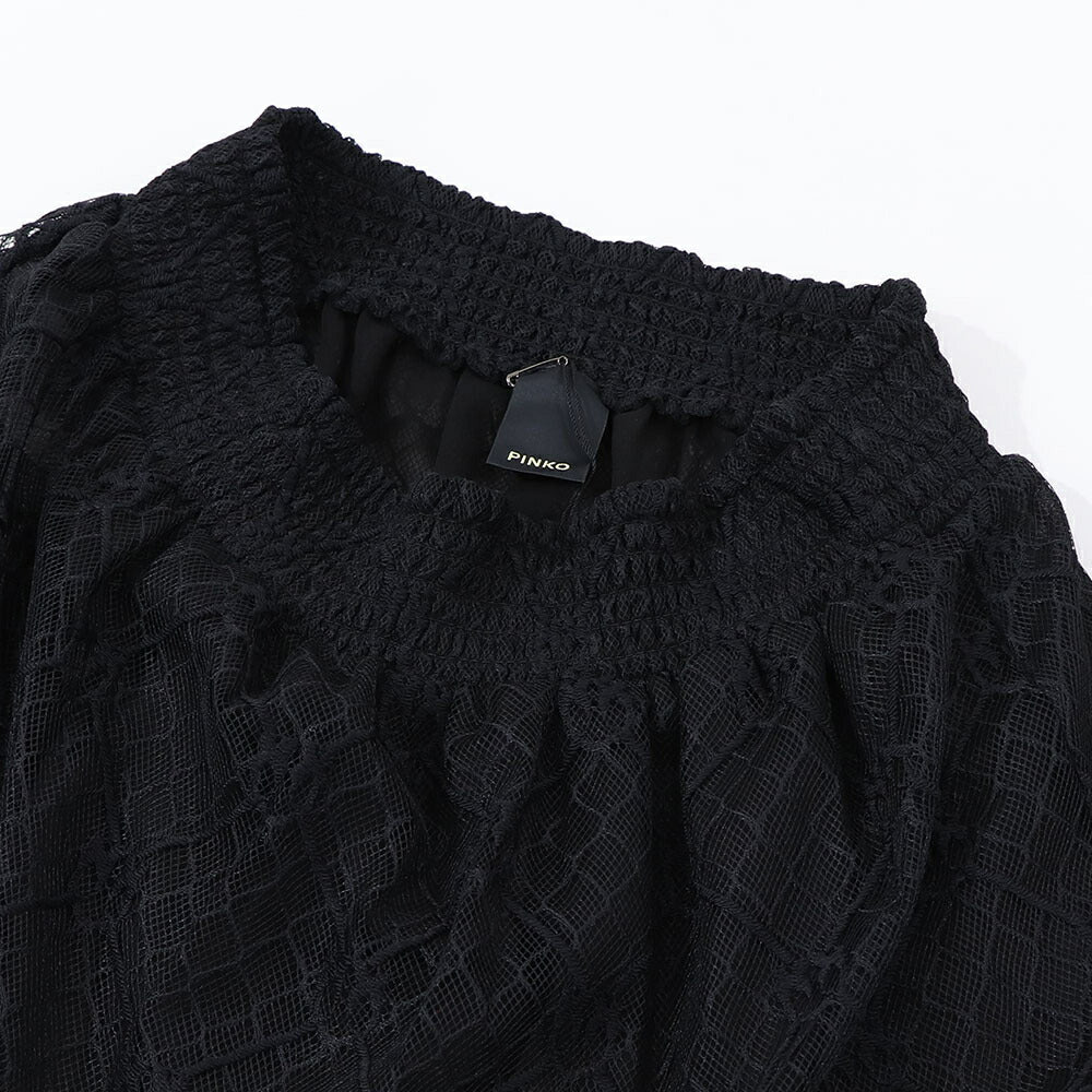 PINKO  ロングスカート   ブラック レース ロングロングスカート 1G1790-Y7RU