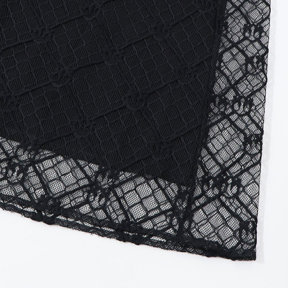 PINKO  ロングスカート   ブラック レース ロングロングスカート 1G1790-Y7RU