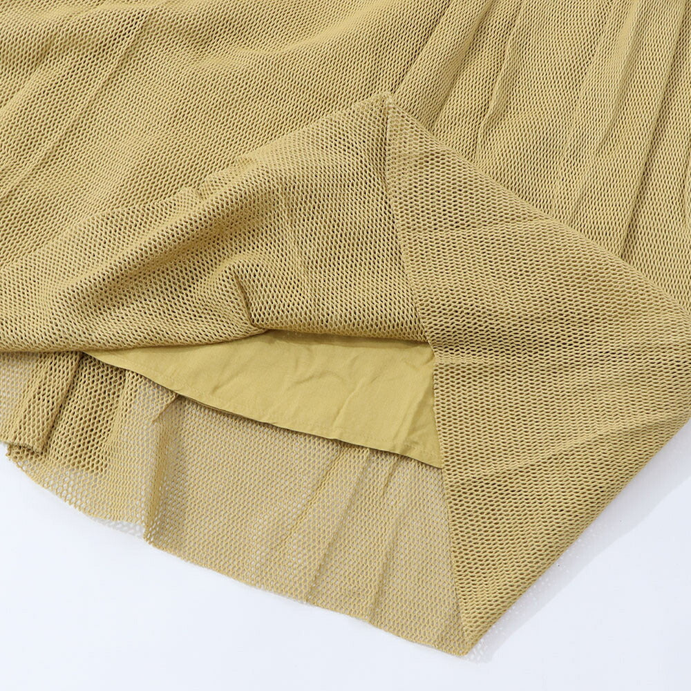 PINKO イエロー マキシスカート ロングスカート メッシュ 1G17HE-Y7UZ