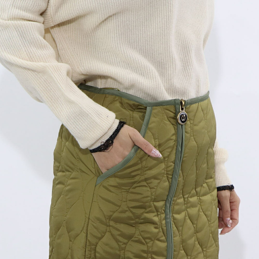PINKO ミニスカート カーキ 中綿ミニスカート ミニミニスカート 1G17Y5