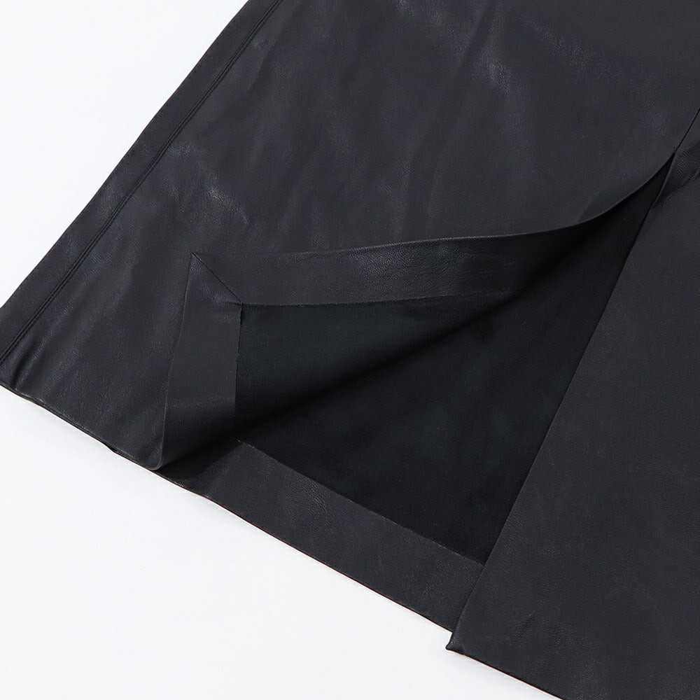 PINKO スカート ブラック ミディアム丈 レザー風 合皮 1G18K7-7105