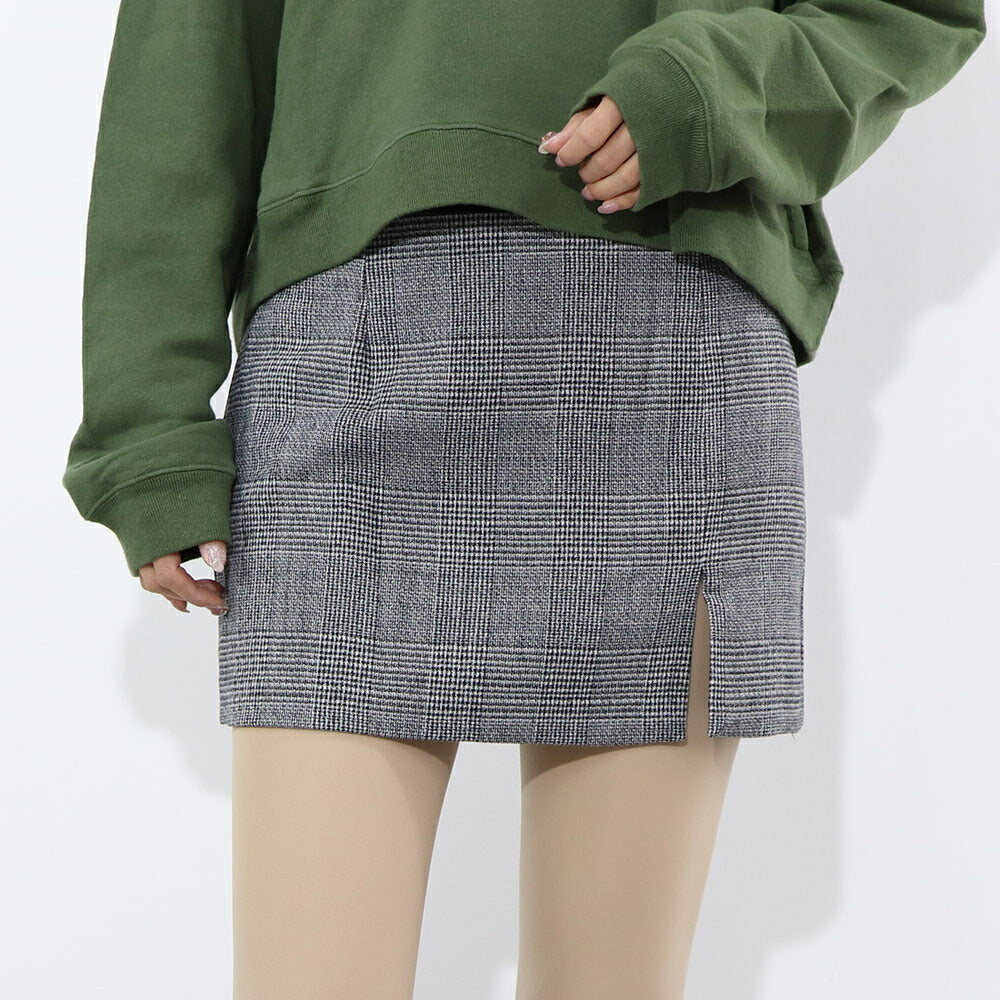 PINKO グレー ミニスカート チェック柄 1G18KG-A0CV