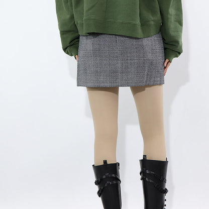 PINKO グレー ミニスカート チェック柄 1G18KG-A0CV