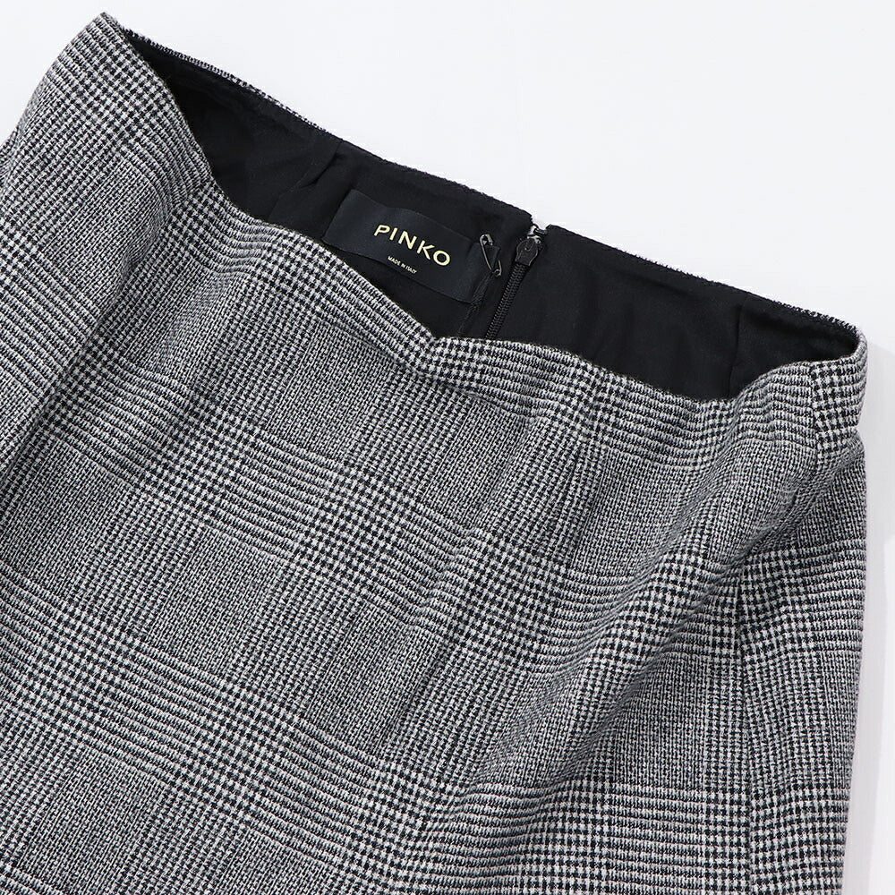 PINKO グレー ミニスカート チェック柄 1G18KG-A0CV