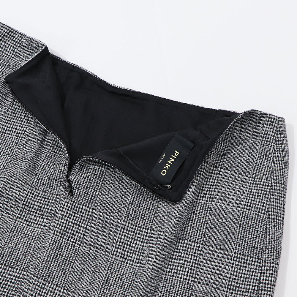 PINKO グレー ミニスカート チェック柄 1G18KG-A0CV