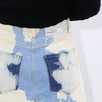 PINKO ブルー ロングスカート デニムスカート スパンコール 1J10VA-Y653