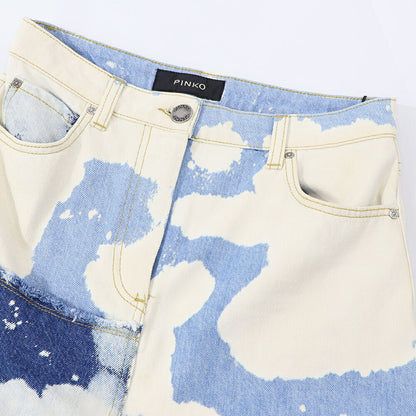 PINKO ブルー ロングスカート デニムスカート スパンコール 1J10VA-Y653