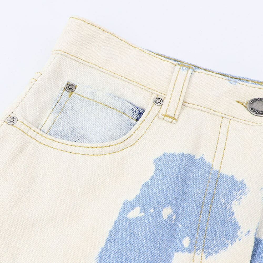 PINKO ブルー ロングスカート デニムスカート スパンコール 1J10VA-Y653