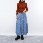PINKO ブルー デニムスカート ロング マキシ丈 1J10WL-Y82G