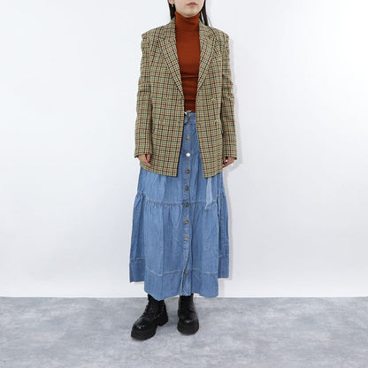 PINKO ブルー デニムスカート ロング マキシ丈 1J10WL-Y82G