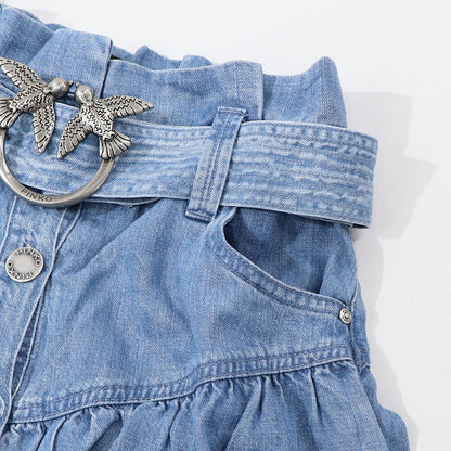 PINKO ブルー デニムスカート ロング マキシ丈 1J10WL-Y82G