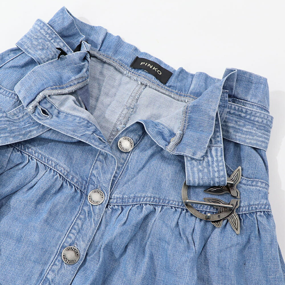 PINKO ブルー デニムスカート ロング マキシ丈 1J10WL-Y82G