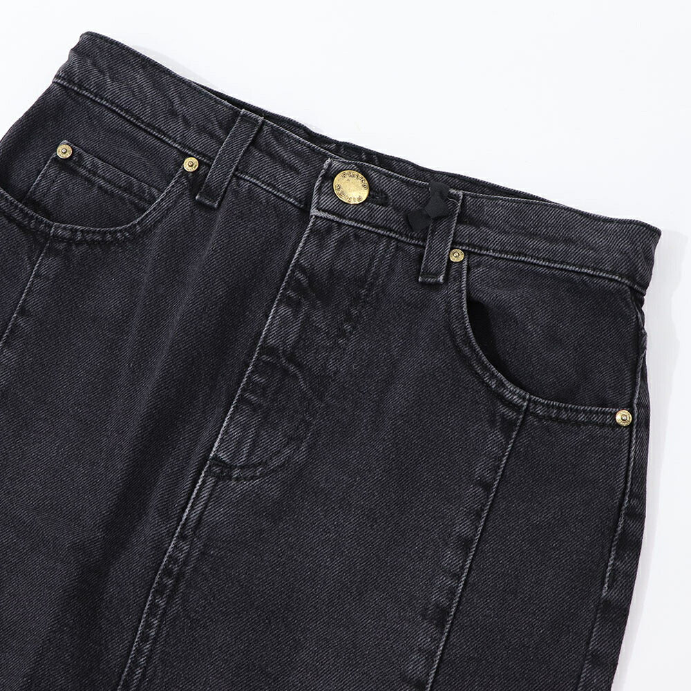PINKO グレー デニムスカート フリル ロングスカート 1J110C-A09H