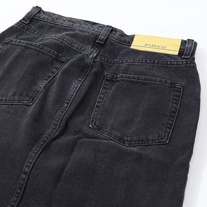 PINKO グレー デニムスカート フリル ロングスカート 1J110C-A09H