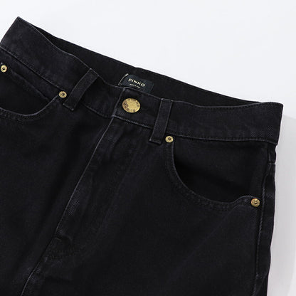 PINKO ブラック デニムスカート ミニスカート レース 1J112T-A0CO