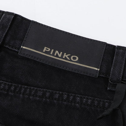 PINKO ブラック デニムスカート ミニスカート レース 1J112T-A0CO