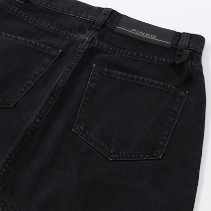 PINKO ブラック デニムスカート ミニスカート レース 1J112T-A0CO