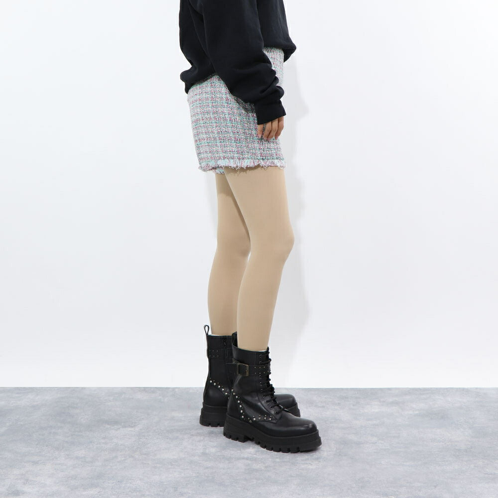 PINKO ショートパンツ グリーン系 チェック フリンジ 1G14W9-7943
