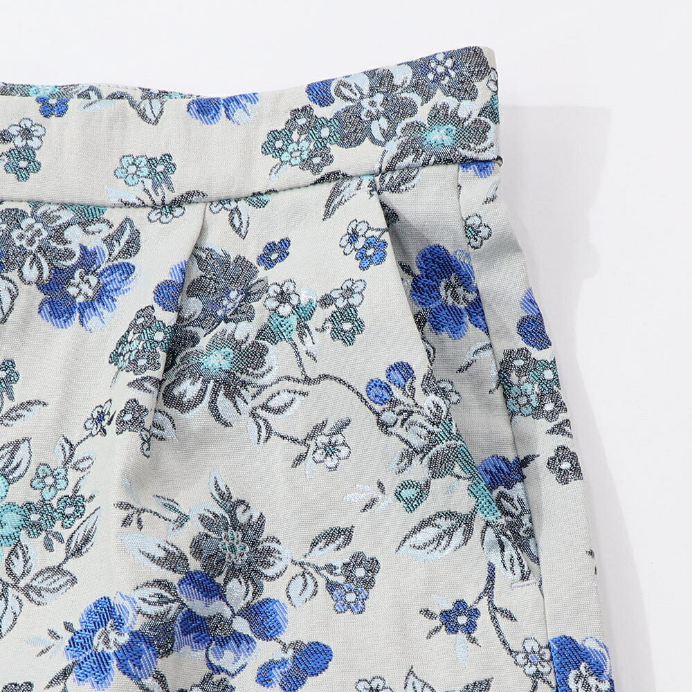 PINKO ショートパンツ ブルー系 花柄 キラキラ 1G15M8-8438