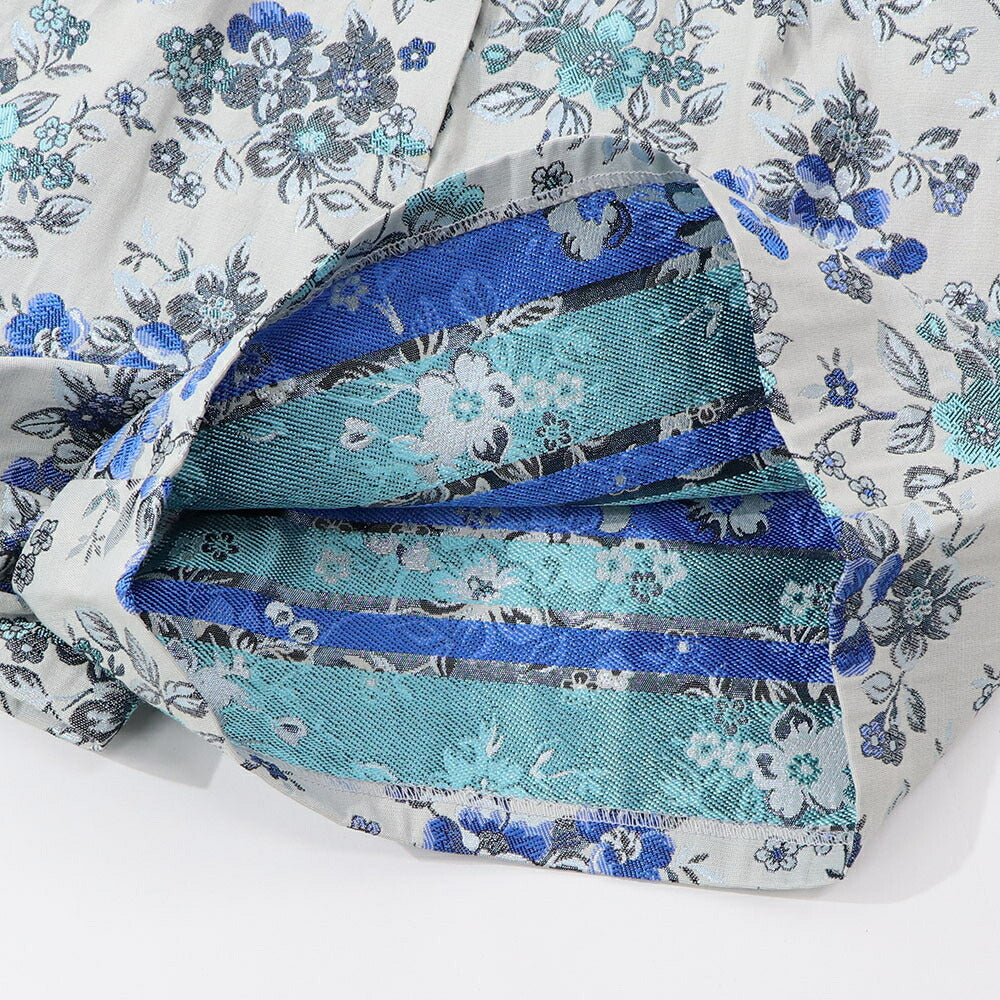 PINKO ショートパンツ ブルー系 花柄 キラキラ 1G15M8-8438